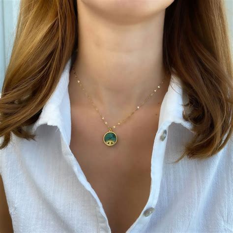 Turquoise Evil Eye Necklace Gold K By Asana Crystals