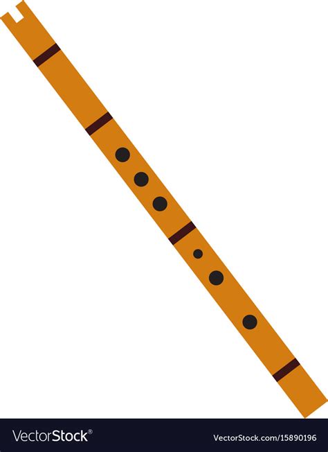 Isolated Flat Flute Royalty Free Vector Image Vectorstock
