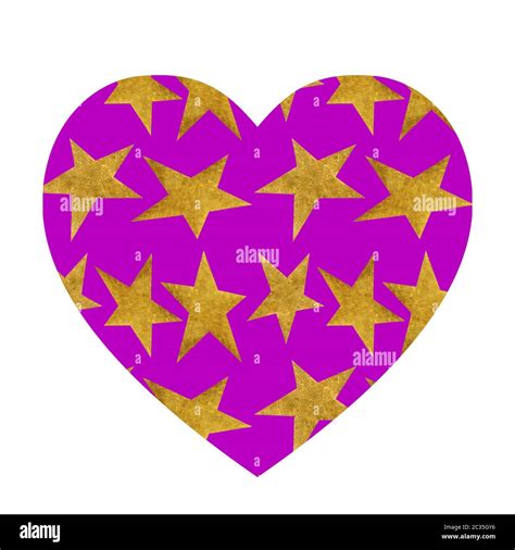heart with golden metal stars stylish pattern with geometric repeating shapes for valentine s