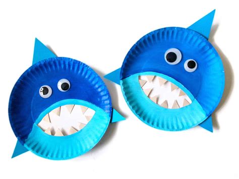 Create A Jaw Some Paper Plate Shark Craft For Kids In 2023 Shark
