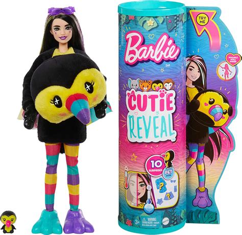 Barbie Poupée Cutie Reveal Série Jungle Poupée Mannequin Avec Costume