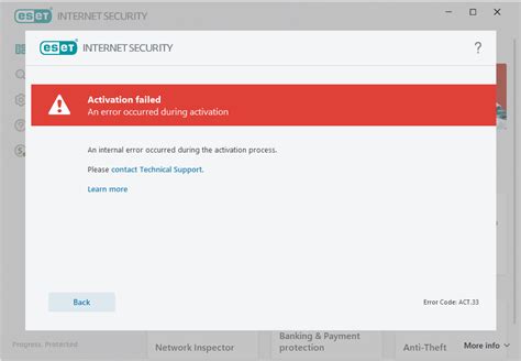 Activation Failed Error Code Act33 General Discussion Eset
