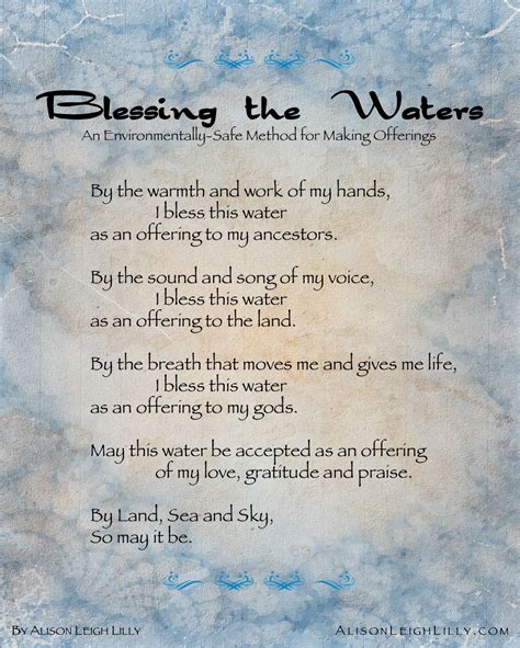 Bless The Waters Thrice Making Environmentally Sustainable Offerings