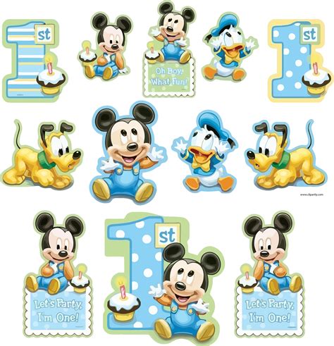Download All Sticker Sample Mickey And Friends Baby Clipart Happy 1st