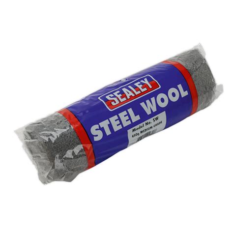 450g Medium Grade 1 Steel Wire Wool Sw1 Sealey