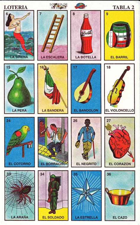 Tarjetas De Lotería Imprimibles El Conjunto Completo De 10 Etsy México