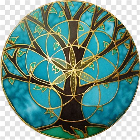 Sacred Geometry Tree Of Life Overlapping Circles Grid Transparent Png