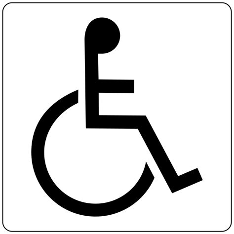 Ada Wheelchair Accessible Symbol Black On White Sign Nhe 1 Blkonwht