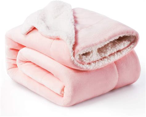 Bedsure Sherpa Fleece Blanket Throw Size Pink Plush Throw Blanket Fuzzy