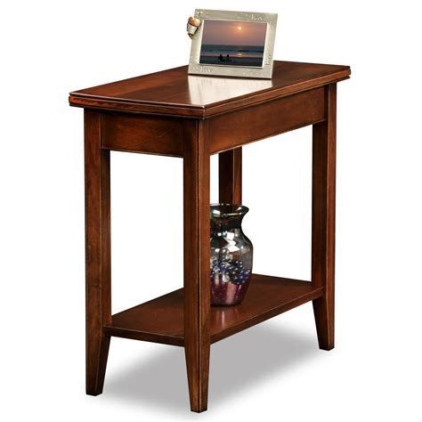 Light woods are used, and these have light finishes, which brighten up a small space. Leick Laurent Narrow Chairside Solid Wood End Table - Home ...