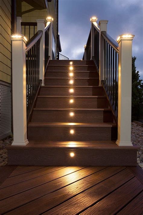 Lighting The Way To A Deck Of Distinction Deck Steps Deck Stairs