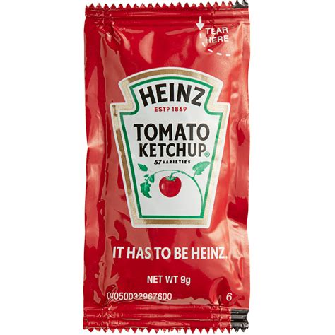 Heinz 9 Gram Ketchup Packet 200case