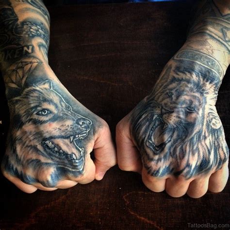 Free download finger lion tattoo fake tattoo sticker set of 4 etsy. 41 Best Lion Tattoos On Hand