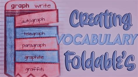 Creating Vocabulary Foldable Youtube
