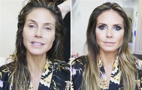 Heidi Klum Posts Before And After Beauty Video