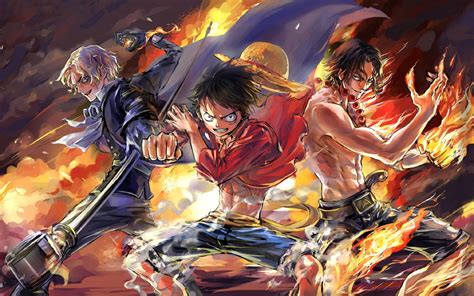 1920x1200 Luffy Ace And Sabo One Piece Team 1200p Wallpaper Hd Anime