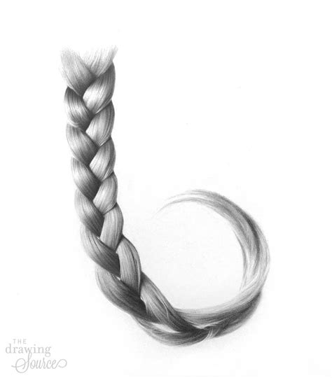 How To Draw A Braid Realistically Step By Step Tutorial