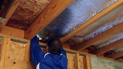 This installation would proceed as any insulation installation. The Basement Ceiling - YouTube