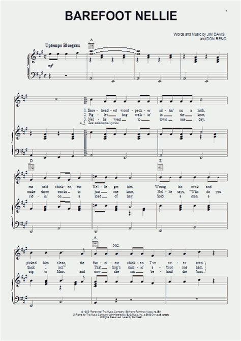 Barefoot Nellie Piano Sheet Music Onlinepianist