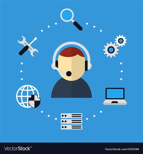 Computer And Technical Support Icon Royalty Free Vector