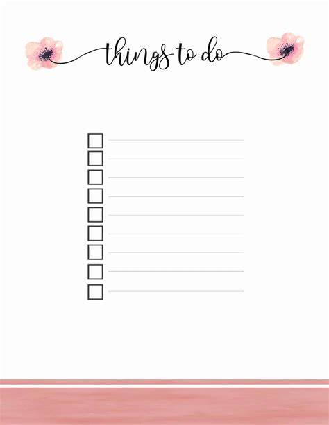 Free Printable To Do List Print Or Use Online Access From Anywhere