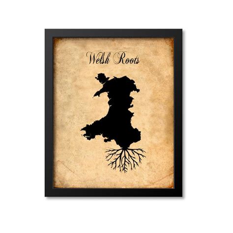 Welsh Roots Print Wales Art Wales T Wales Roots Print Etsy