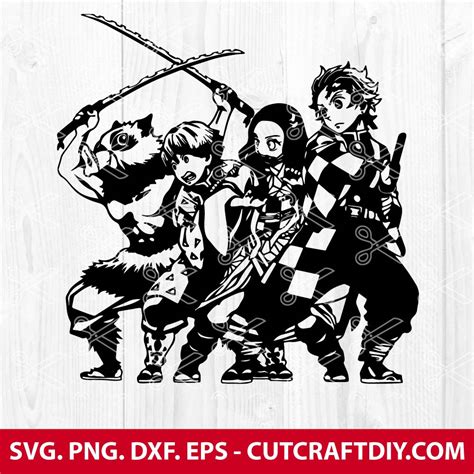 Demon Slayer Svg Png Dxf Eps Cut Files For Cricut And Silhouette