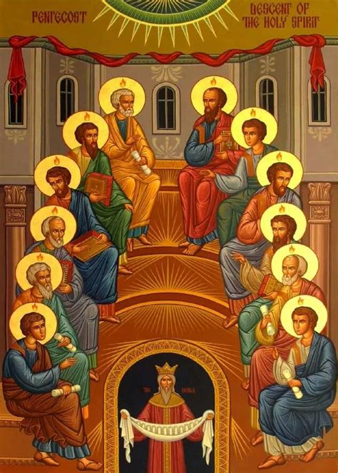 Pentecost Icon Decent Of The Holy Spirit Religious Images Religious