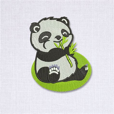 Baby Bamboo Panda Bear Embroidery Design Jungle Boy Girl Cute Animal