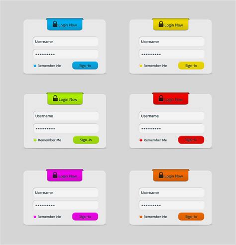 35 Free Login Form Psd Files