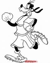 Goofy Coloring Jogging Pages Disney Disneyclips Fight Funstuff sketch template