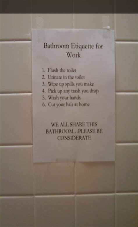 Office Bathroom Etiquette Rules Best Design Idea