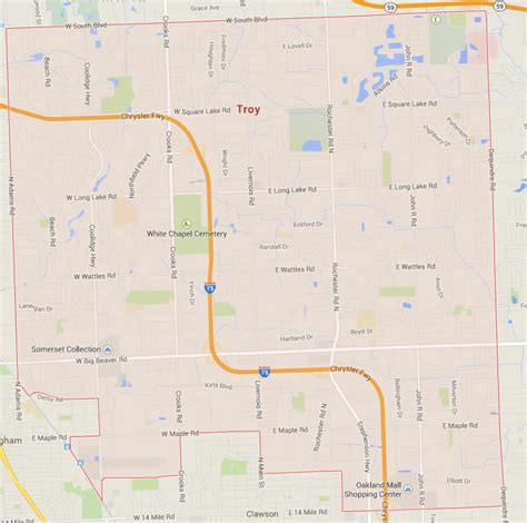 Troy Michigan Map