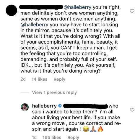 Halle Berry Shuts Down Insta Troll Who Says She ‘cant Keep A Man