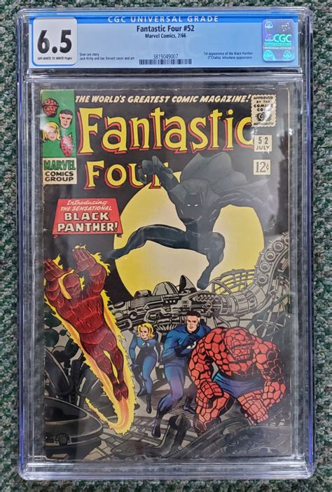 Fantastic Four 52 Cgc Graded 65 1st Appearance Of Black Panther