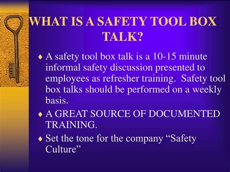 Ppt What Is A Safety Tool Box Talk Powerpoint Presentation Free