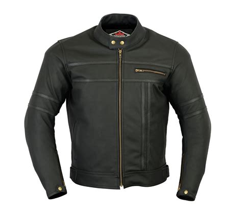 Leather Motorbike Jacket Motorcycle Biker With Ce Protect Armour
