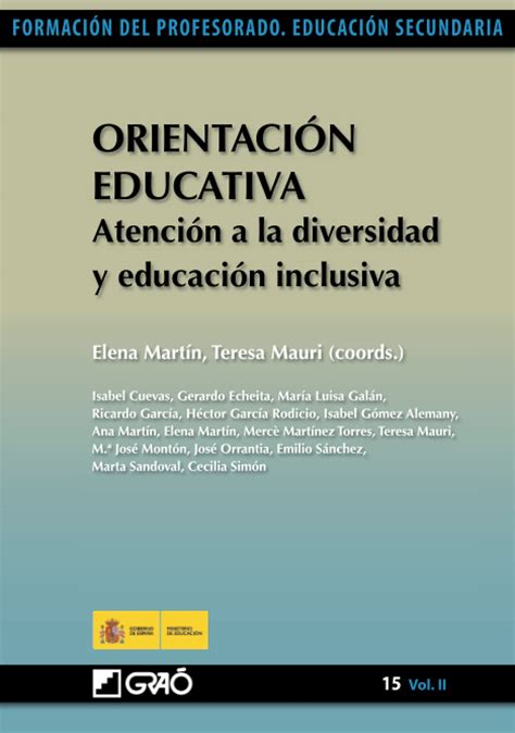 Orientación Educativa Atención A La Diversidad Y Educación Inclusiva 152 Orientación Y