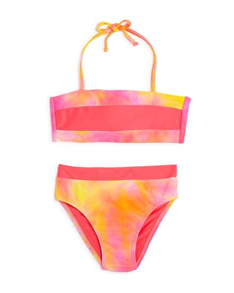 Clements Twins X Pq Swim Pq Swim Girls Colorblocked Two Piece Swimsuit