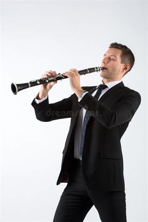 Young Man Playing The Clarinet Stock Photo Image Of Person Classical