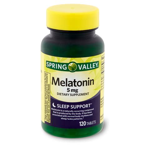 Spring Valley Melatonin Tablets 5 Mg 120 Ct Walmart