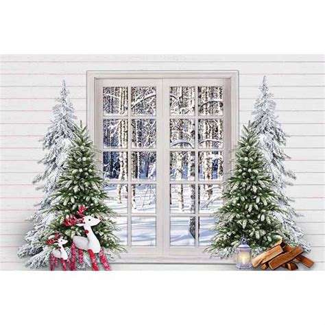 Shop Discount Fox Affordable Christmas Trees Window Vinylfabric