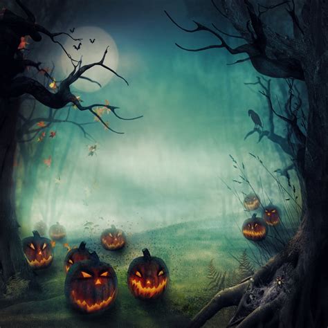 Halloween Photography Backdrops Pumpkin Lantern Terrifying Background Sale