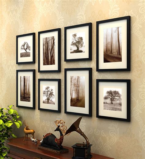 Buy Set Of 8 Black Synthetic Wood Collage Photo Frames At 4 Off By Art