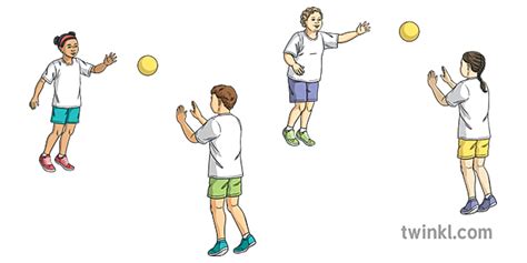 Passing In Handball Illustration