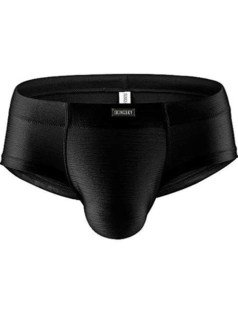 Buy Ikingsky Men S Seamless Front Pouch Briefs Sexy Cheeky Mens Underwear High Stretch Under