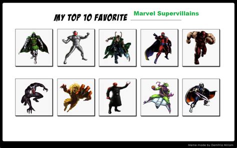My Top 10 Favorite Marvel Villains By Cameronwink On Deviantart