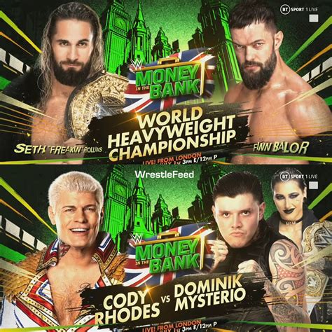 Wrestlefeed On Twitter 2 Matches Set For Money In The Bank 2023 On