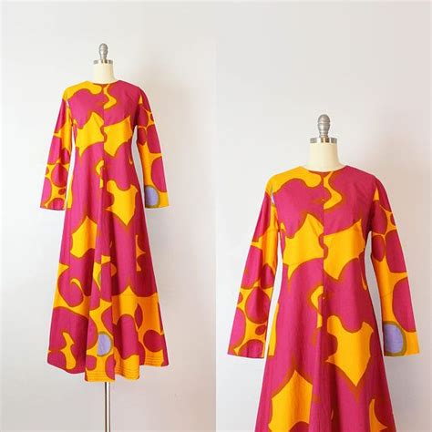 vintage 60s marimekko dress 1960s graphic print maxi dress etsy marimekko dress dresses