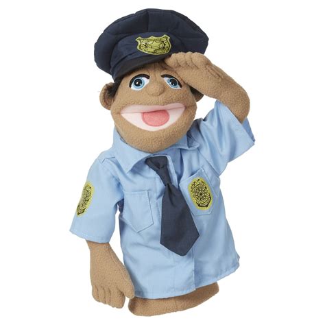 Melissa And Doug Police Officer Puppet Cyrus ‘cy Wren With Detachable